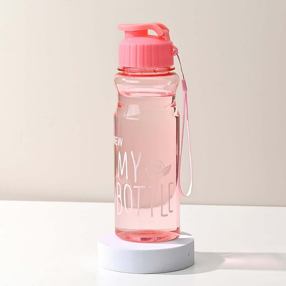 20oz Trans PET Water Jug, High-Capacity Colorful Clear Sports Bottle with Flip Lid, Portable Leak-Proof Hydration for Workouts, Hiking Watermelon Red