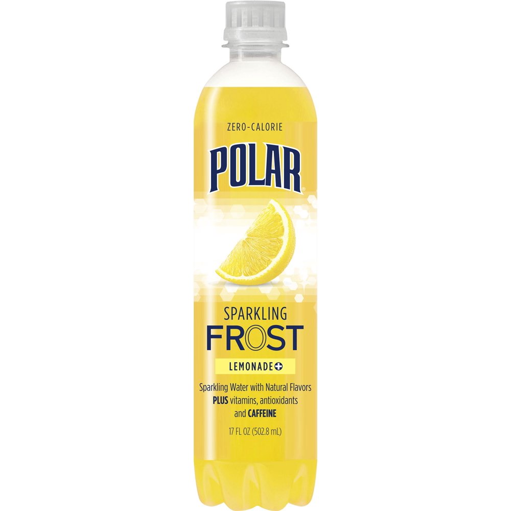Polar Sparkling Frost Water, Lemonade +, 17 Fl Oz, 12 Count Walmart