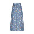 thumbnail image 5 of Xixinqiwan No Boundaries Women's and Women's Plus Skirts,Midi Skirts for Women Elastic High Waisted Casual Floral Printed Skirt Plus Size Womens Summer Skirts, 5 of 5