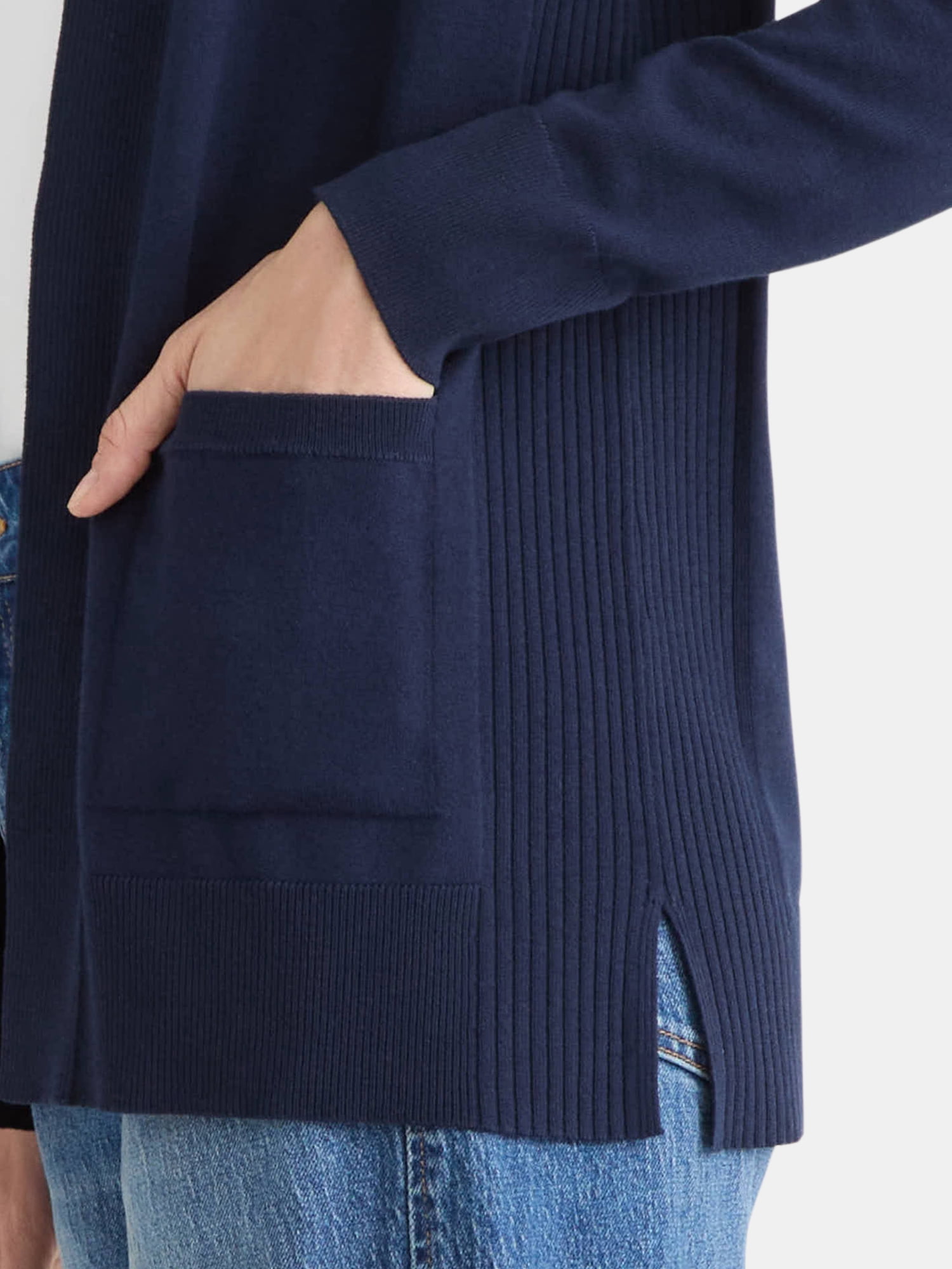 Time and Tru Women's and Women's Plus Open Front Cardigan Sweater, Sizes XS-4X