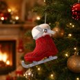 thumbnail image 5 of Euahivb Christmas Ornaments Christmas Knitted Ice Skate Tree Ornament with Plushs Trims Christmas Gifts Christmas Decorations Christmas Hanging Ornament for Festive Scene, 5 of 6