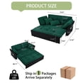 thumbnail image 3 of Holaki Convertible Pull Out Sofa Bed,3-in-1 Convertible Sleeper Couch with Thicked Cushions and Side Storage,Multi-Functional chenille Sofa for Living Room,Bedroom,Apartment,Office,White/Green, 3 of 22