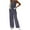 Dark Gray, variant on Women's 2 Piece Blazer Outfits Sleeveless V Neck Vest Waistcoat Wide Leg Pantsuit Office Dressy Casual Work Sets, M