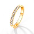 thumbnail image 1 of Anillo De Acero De Titanio Micro Incrustaciones CNC Ligero De Lujo | Inoxidable Completo De 18 Quilates De Oro Rosa Sin Decoloración Accesorios Para Niña Regalo, 1 of 4