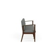 thumbnail image 2 of Amherst Wood Reception Waiting 4-Seat Chair / Walnut Wood / Light Gray, 2 of 5