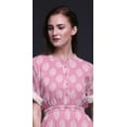 thumbnail image 3 of Bimba Rayon Floral Block Smocked Waist Printed Gown Maxi Side Slit LadiesDress-Medium, 3 of 6