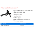 thumbnail image 2 of Upper Radiator Hose - Compatible with 2008 - 2010 BMW 528i 2009, 2 of 2