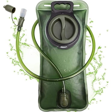 MRSXXNTY Hydration Bladder, 2L Water Bladder for Hiking Backpack Leak Proof Water Reservoir Storage Bag, BPA-Free Water Pouch Hydration Pack for Camping Cycling Running, Military Green 2 Liter
