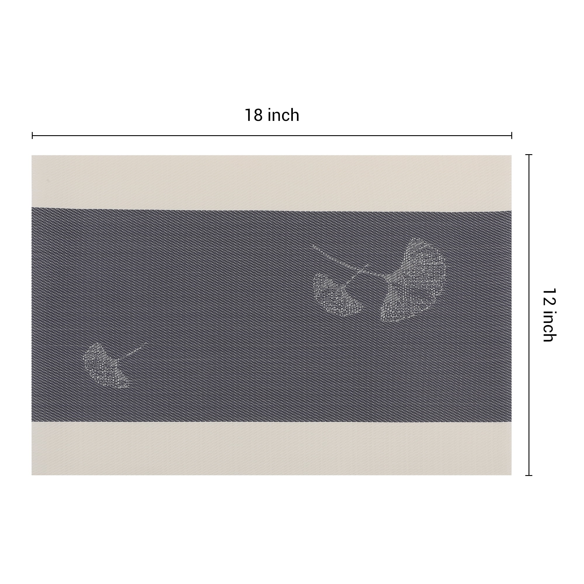 Unique Bargains Set of 6 Placemats for Kitchen Dining Table Decor Brown