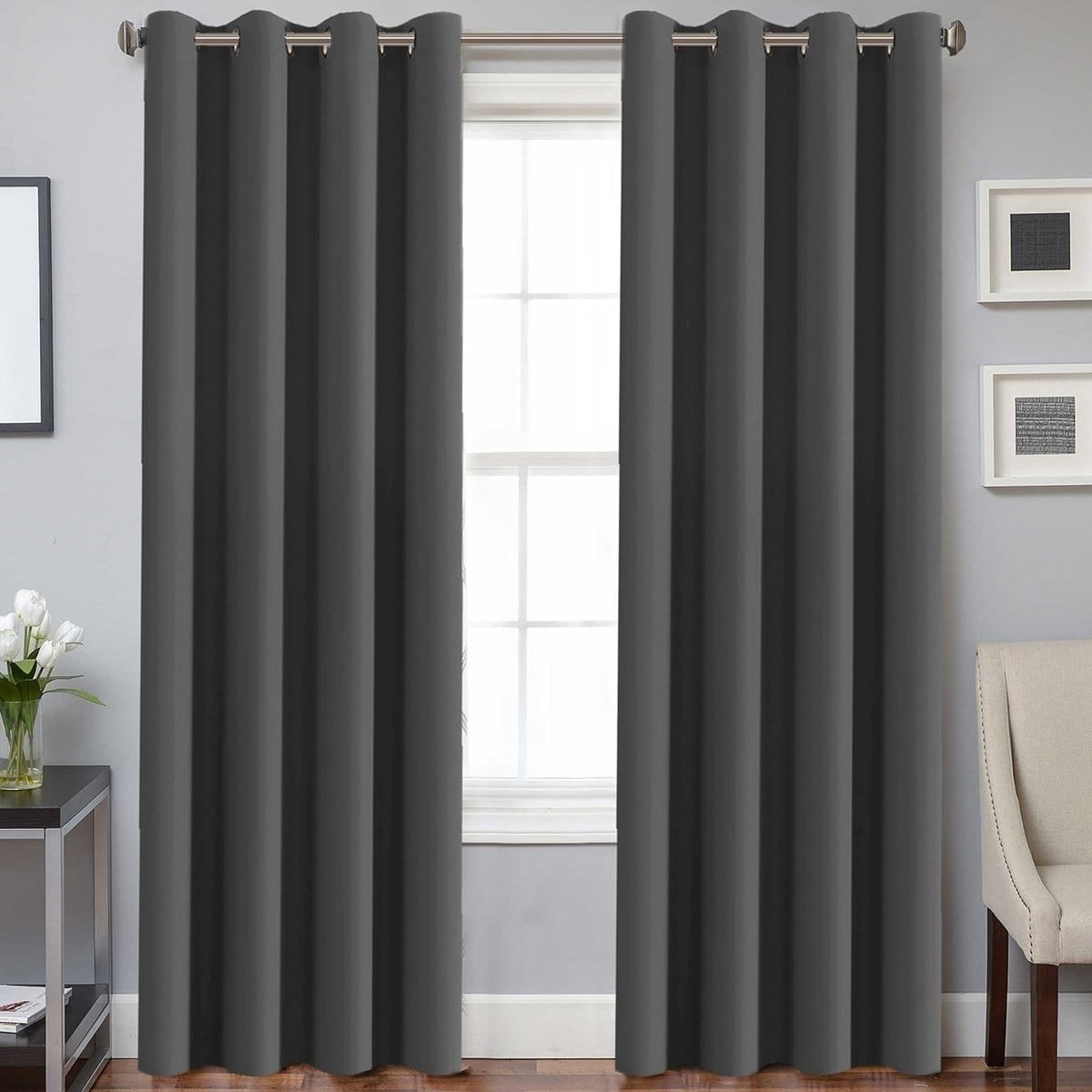 Galleria Blackout Thermal insulated Stripe Window Grommet Curtain One Panel 