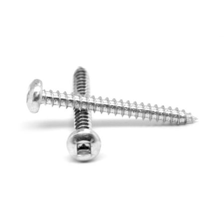 

#10-12 x 1 Sheet Metal Screw Square Drive Pan Head Type A Low Carbon Steel Zinc Plated Pk 50