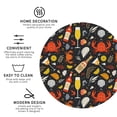 thumbnail image 3 of Lsque Seafood And Drinks Pattern 4" Drink Coasters Set of 4, PVC Leather Absorbent Coasters, Table Coaster Set Decorative Coffee Cup Coasters Housewarming Gift -Round Shape, 3 of 6