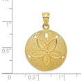 thumbnail image 3 of 14K Yellow Gold Charm Pendant Men'S 30 mm 21 Solid Polished Laser-Cut Sand Dollar, 3 of 3