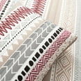 thumbnail image 5 of Lush Decor Southwest Stripe Reversible Oversized Quilt Brick Red/Neutral 3Pc Set Full/Queen, 5 of 9