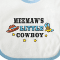 thumbnail image 4 of Inktastic Meemaws Little Cowboy with Cowboy Hat and Boots Boys Baby Bib, 4 of 4