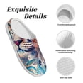 thumbnail image 5 of Lsque Vibrant Leopard In Flowers Pattern Womens Comfort Cotton on Scuff With Memory Foam and Anti-skid Sole Slipper-44/45, 5 of 7