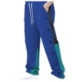 thumbnail image 1 of Zszcpp High Waisted Pants Men'S Long Latest Color Matching Side Breasted Straight Stylish Button Lounge Trousers Casual Trouser, 1 of 7