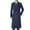 Navy, variant on Dpytoraw Men's Double Breasted Trench Coat Long Dress Coat Windproof Overcoat For Men