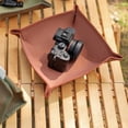 thumbnail image 3 of FlyFlise Camping Canvas Storage Tray Outdoor Desktop Keys Camera Watch Sundries Makeup Lipstick Folding Tray Cosmetics Wallet Storage Plate, 3 of 8