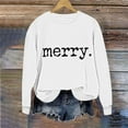 thumbnail image 5 of Craaazy Christmas Sweatshirt for Women Crewneck Long Sleeve Sweatshirts Casual Christmas Graphic Shirts Letter Printed Pullover Tops Gifts, 5 of 6