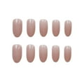 thumbnail image 3 of Uñas postizas acrílicas de almendra de Apuakthei, uñas postizas largas con cobertura total, uñas postizas color piel para mujeres y niñas, 24 unidades, 3 of 4