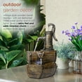 thumbnail image 3 of Alpine Corporation Rustic 14" Outdoor/Indoor 2-Tier Cowboys & Western Tabletop Fountain, 3 of 11