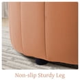 thumbnail image 2 of DREAMSIDEA Velvet Upholstered Round Storage Ottoman with Removable Lid Footrest Stool for Living Room, Bedroom, Orange, 2 of 6