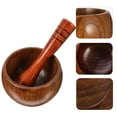 thumbnail image 2 of SHISUYAN Brown Plastic Garlic Mortar and Pestle Set for Home Use Durable and Ergonomic Design, 2 of 8