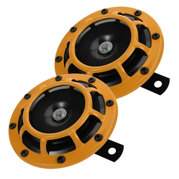 MERRYHAPY Loud Motorcycle Horn Waterproof Double Tone 2Pcs Aluminium Alloy 11.8X11.8X2.6in