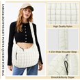 thumbnail image 3 of Bolsa acolchada UIXIZQ para mujer, acolchada, de nailon, color beige, 3 of 7