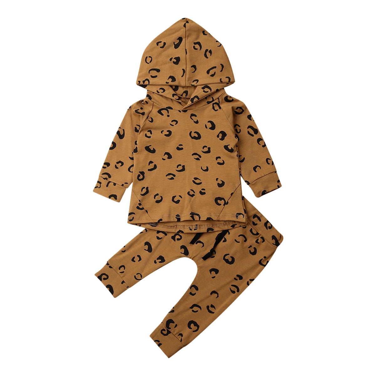 Infant Baby Girls Leopard Tracksuit Long Sleeve Hoodie Tops+Pants Bottom Trousers - Walmart.com