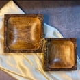 thumbnail image 2 of VintiquE Vintage Elegant it Looks Rustic Wooden Serving Platters,Tray Square, Set of 2, Square Shape (Small 6 Inch, Large 7 Inch), 2 of 4
