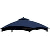 Patio 10X12 Replacement Canopy Roof for Lowe's Allen Roth 10X12 Gazebo Backyard Double Top Gazebo #GF-12S004B-1（Navy Blue）