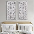 thumbnail image 2 of Botanical Panel Distressed Carved Wood 2-piece Wall Decor Set 98786, 2 of 9