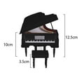 thumbnail image 2 of Modelo de piano en miniatura, modelo de piano de cola decorativo para juego de cumpleaños Negro, 2 of 4