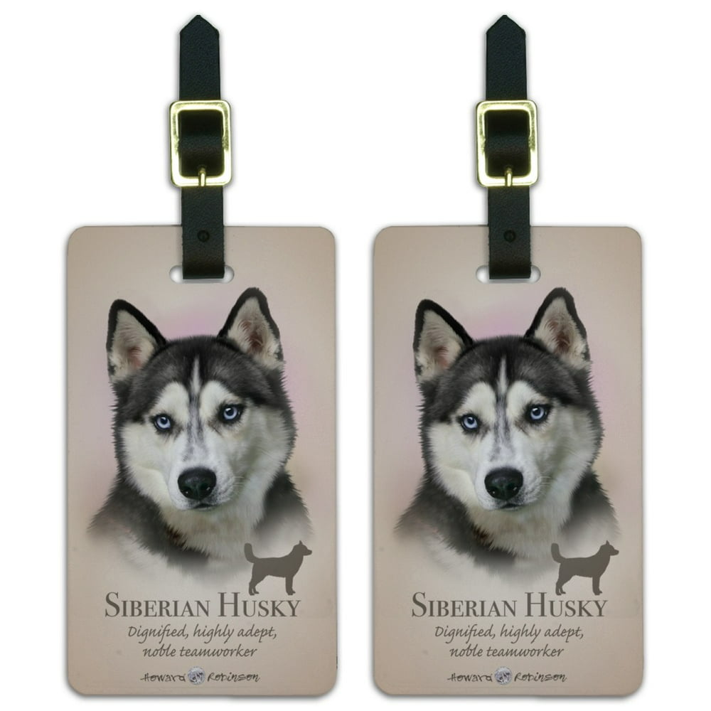 Graphics and More Siberian Husky Dog Breed Luggage ID Tags Suitcase