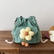 thumbnail image 5 of Bolso vagabundo de moda para mujer, bolsos de lona, ​​suaves para regalo de cumpleaños (verde), 5 of 8