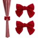 thumbnail image 1 of 4 sujetadores de cortinas con lazo rojo, estilo moño, ideales para cortinas y ventanas., 1 of 9