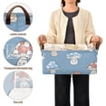 thumbnail image 5 of Collapsible Storage Bins Fabric Shelf Baskets with Handles Closet Organizer Cartoon Red Blue Mushrooms 16.9x11.4x7.7, 5 of 8