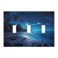 thumbnail image 2 of Dailycode Light Switch Plate Covers 2 Gang Wall Plate Plastics Outlet Covers for Kitchen Home Office Decor Beach in Night, 2 of 8