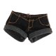 thumbnail image 5 of Pantalones cortos de mezclilla a la moda, elegantes, informales, para cosplay, de 6 pulgadas negro, 5 of 9
