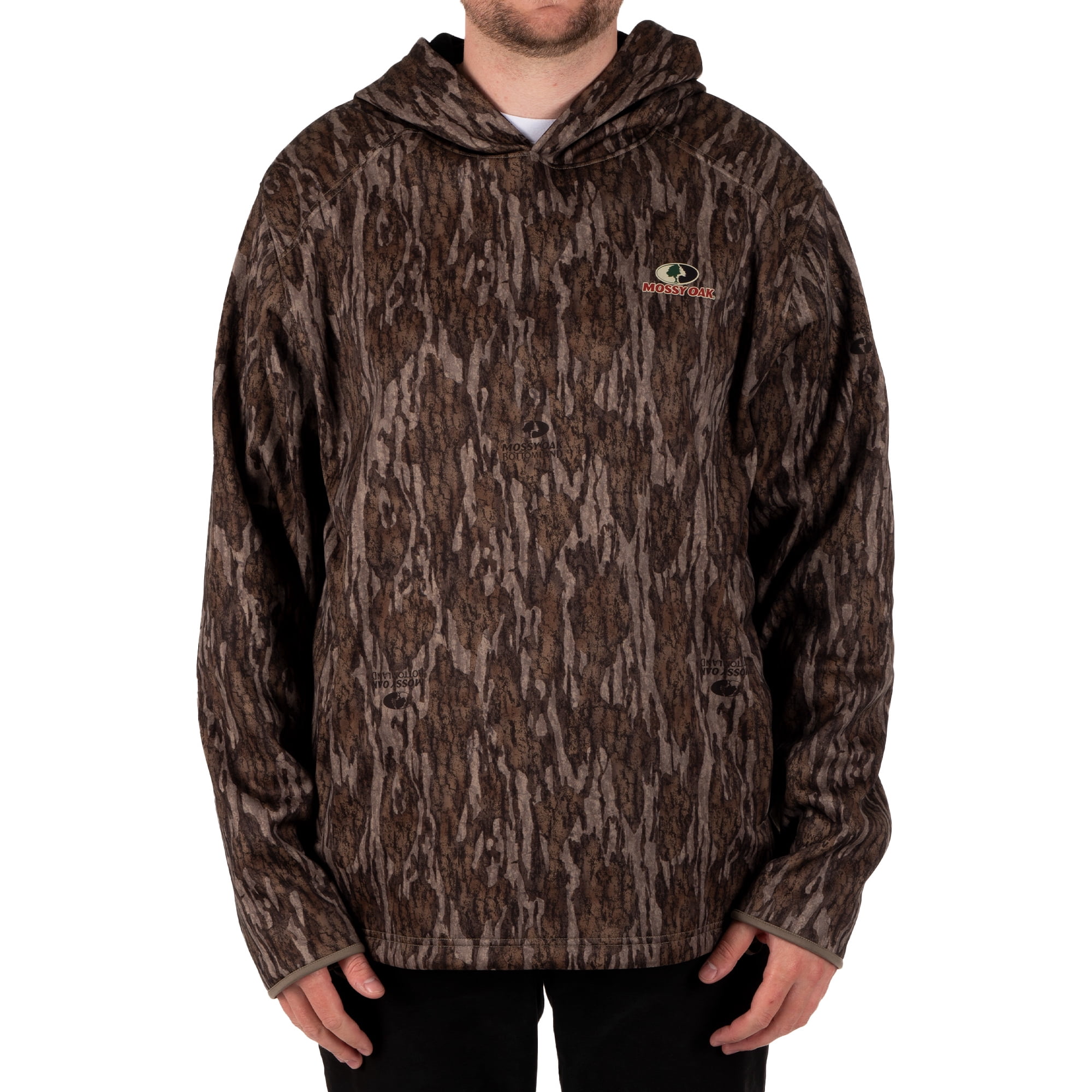 Mossy Oak Men s Camouflage Hunting Performance Hoodie Mossy Oak Bottomland XL