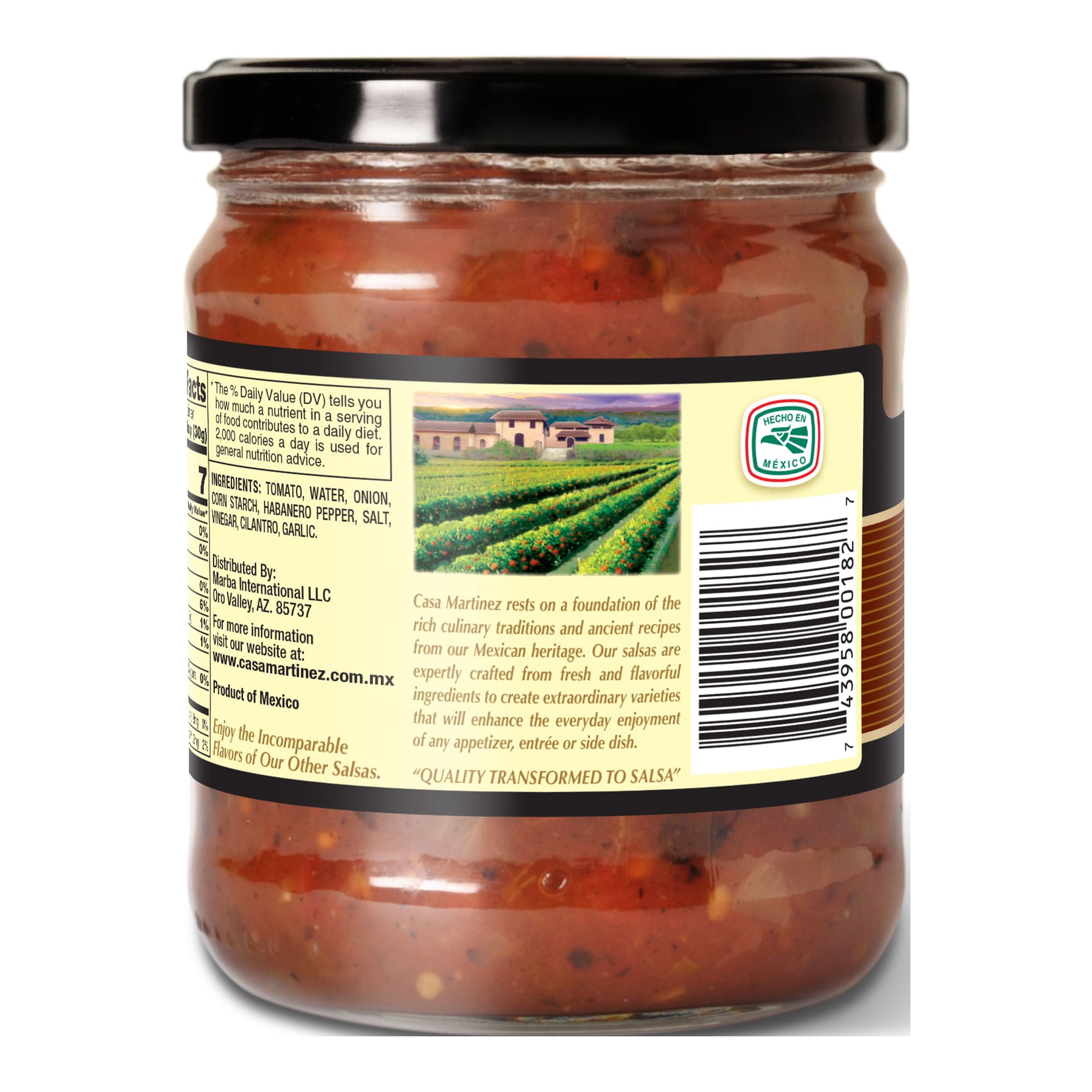 Casa Martinez Hot Fire Roasted Habanero Salsa, 16 oz