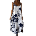 thumbnail image 2 of Vestido Maxi Bohemio de Verano con Tirantes Finos, Sin Mangas, Cuello en V, Floral, para Mujer, para Vacaciones, , Talla S, 2 of 10