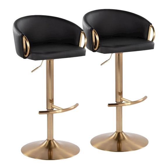 LumiSource Claire Adjustable Barstool - Set of 2