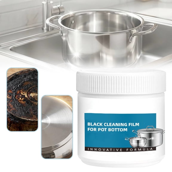 Powerful Burnt Residue Remover Paste for Cookware,260g Pot Bottom Black Stain Cleaner,Stainless Steel Cleaner & Polish,All Purpose Pot Cleaner For Bottom of Pans,Heavy Duty Oil Stain Remover (1PCS)