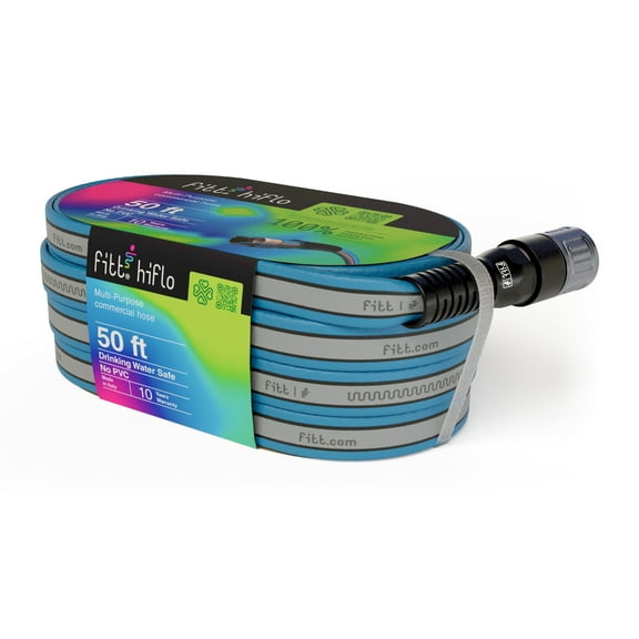 FITT HiFlo 50ft Lightweight Blue Hose with Aluminum Couplings