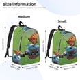 thumbnail image 2 of Disketp Butterfly Landing On Head Dumpy Frog print Canvas Backpack Lightweight Travel Daypack Student Rucksack Laptop Backpack-Small, 2 of 5