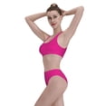 thumbnail image 6 of Picia Darkmagenta Women's High Waisted Bikini Scoop Neck Swimsuit Two Pieces Bathing Suit-XX-Large, 6 of 8