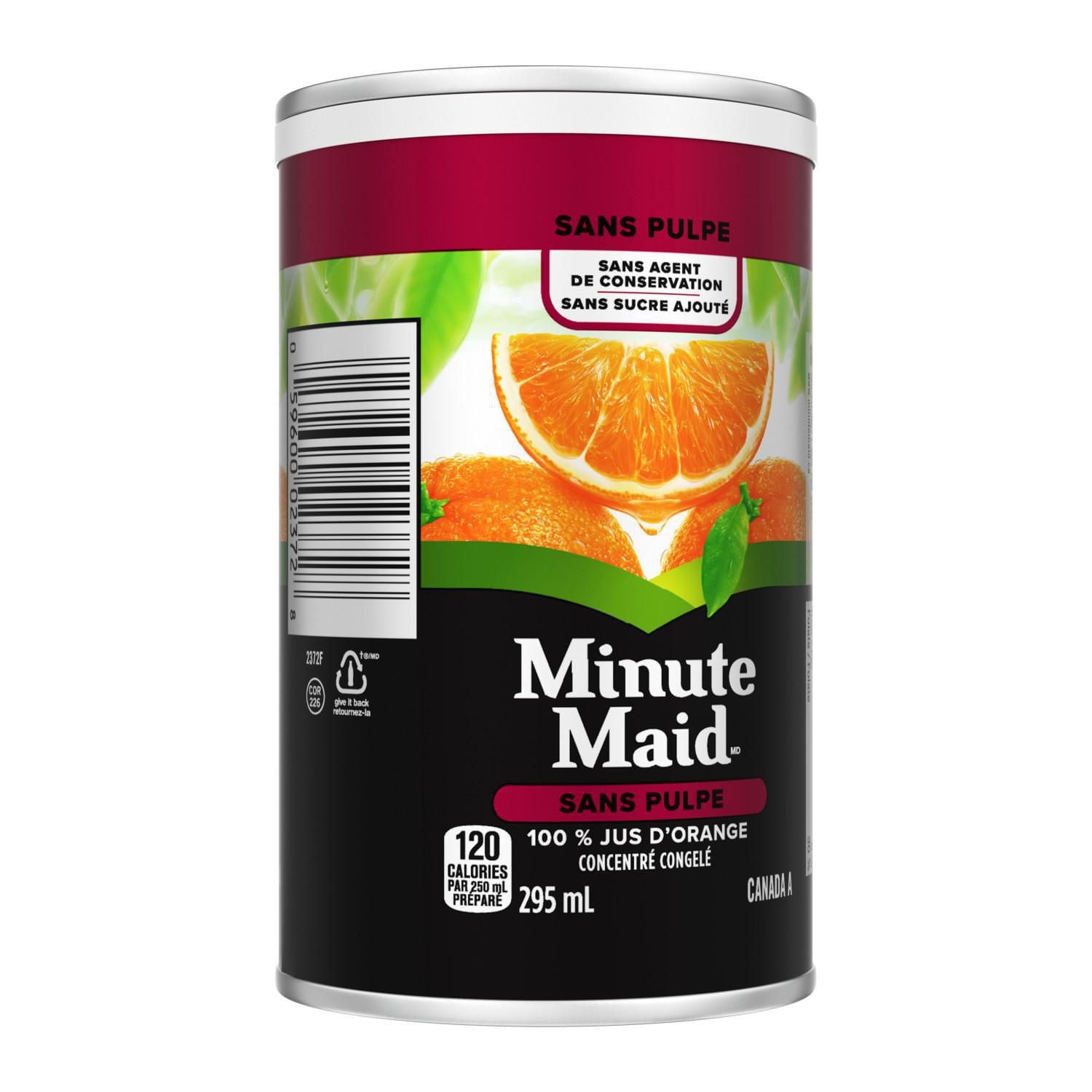 Minute Maid Orange Juice Pulp Free 295mL Frozen Can, 295 x mL